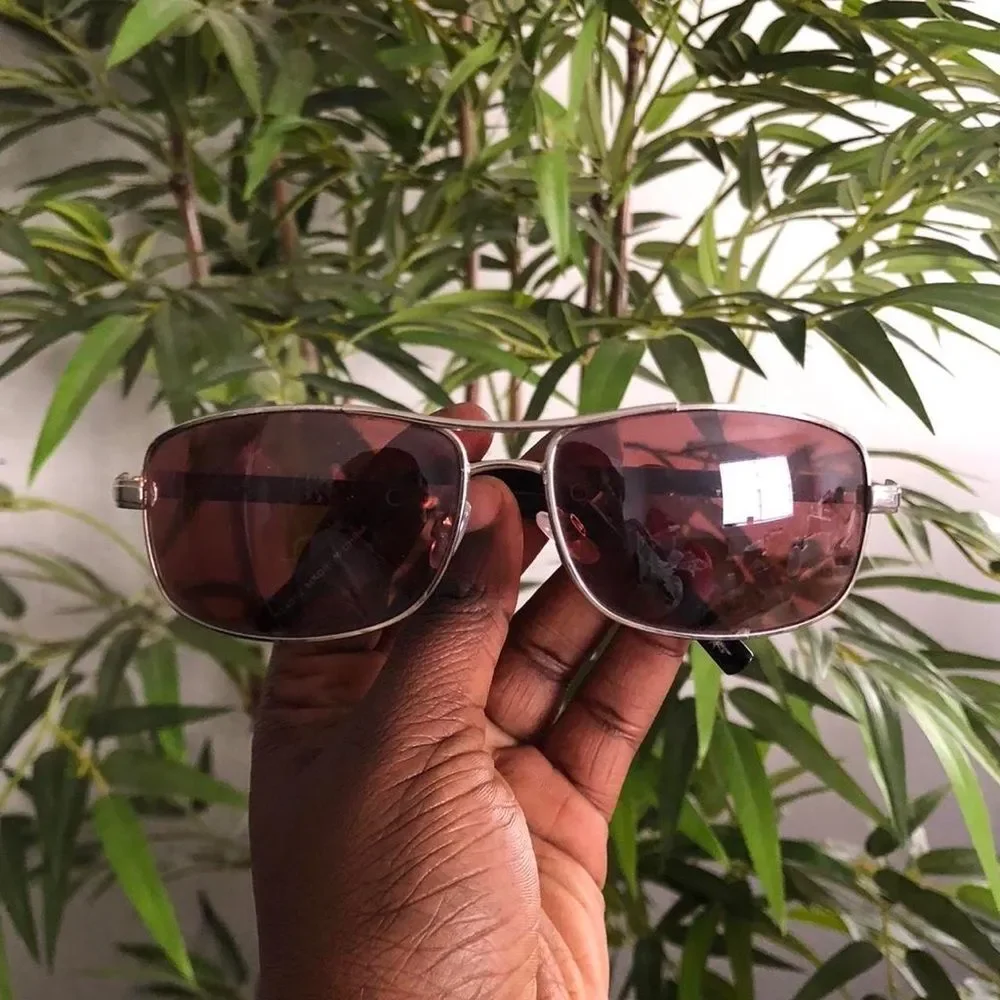 Men Y2K 2000s Aviator Flight Bomber Vintage Sunglasses Metal Hip Hop Grunge Goth